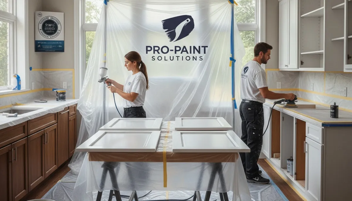 Cabinet painting service in Marietta, GA for durable kitchen finishes by Marietta Paint Pros
