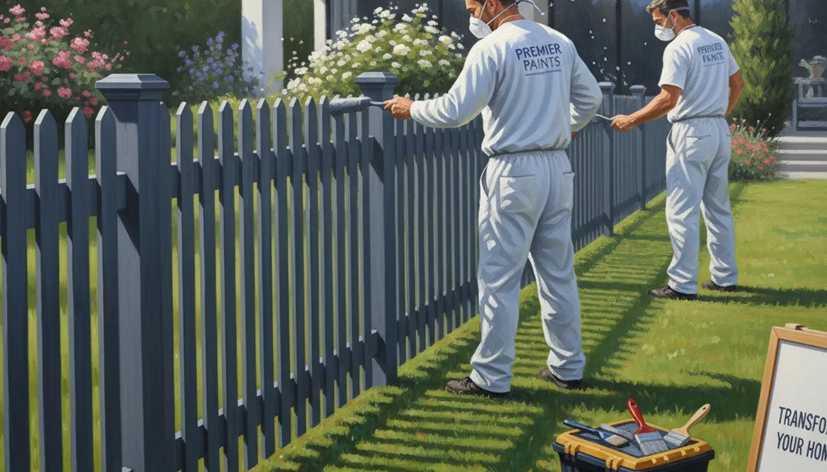 Fence painting service in Marietta, GA for wood and metal fences with durable exterior coatings