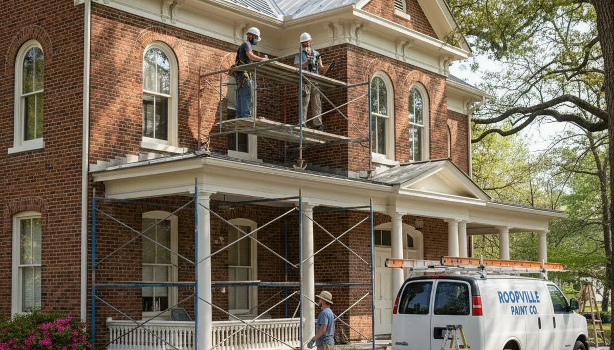 Marietta, GA painting contractor team preparing interior and exterior painting services