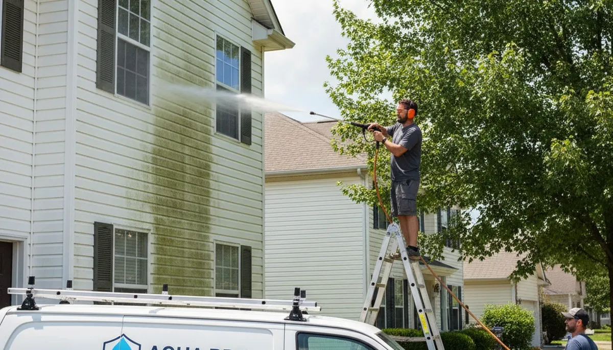 Vinyl siding pressure cleaning in Marietta, GA for clean, mildew-free home exteriors
